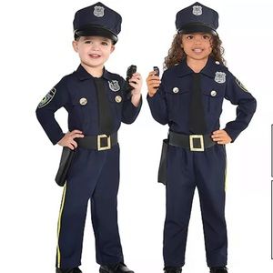 Halloween Dress up Police Toddler Costume 3 piece Set 3-4 Toddler
